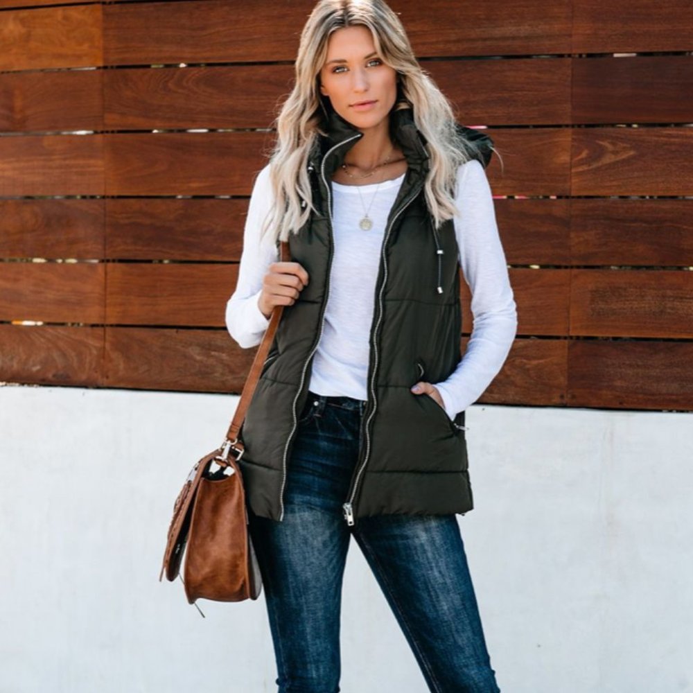 TRISHA Pocketed Puffer Vest
